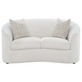 thumbnail image 3 of Rainn Boucle Upholstered Sloped Arm Loveseat Latte, 3 of 12