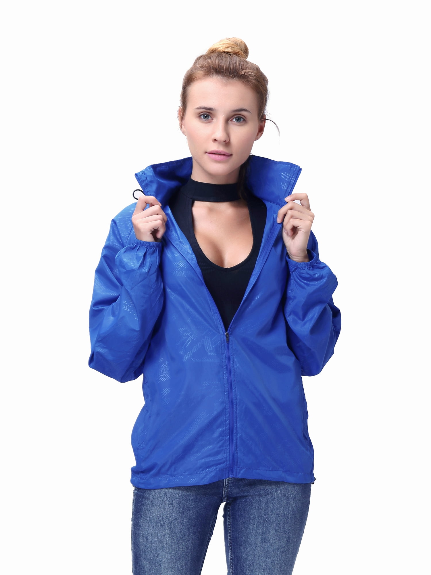 FUTATA Womens Windbreaker Athletic Jackets Packable Lightweight