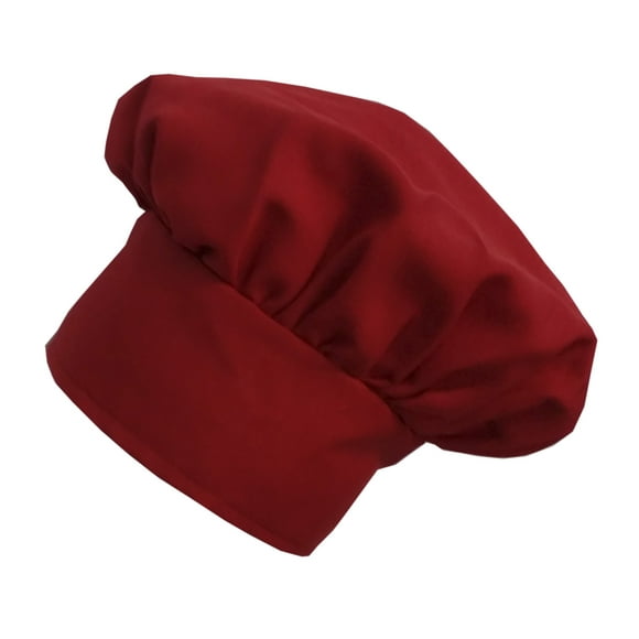 Adjustable Red Twill Chef's Hat