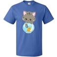 thumbnail image 3 of Inktastic Cute Cat, Little Cat, Kitty, Kitten, Fish Bowl T-Shirt, 3 of 5