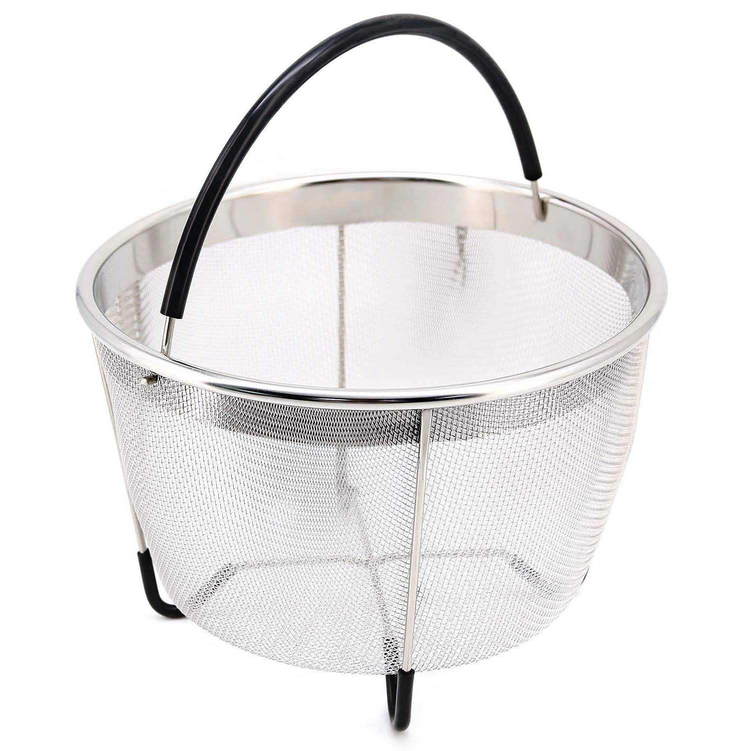 Maner Dresses Stainless Steel Steamer Basket For Instant Pot With Silicone Wrapped Handle Custom Fit For 5 6 Qt Or 8 Qt Instapot Pressure Cooker. Pe