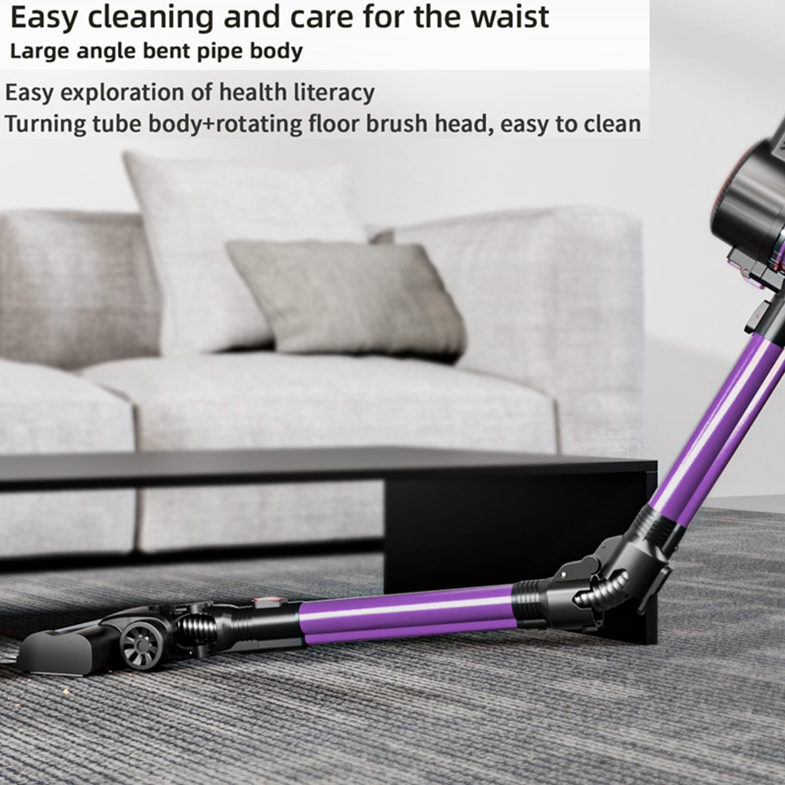 SUSUZI Cordless Vacuum Cleaner, 28Kpa Wet/Dry Vacuum Cleaners for Home, Stick Vacuum for Hardwood Floor Carpet Pet Hair