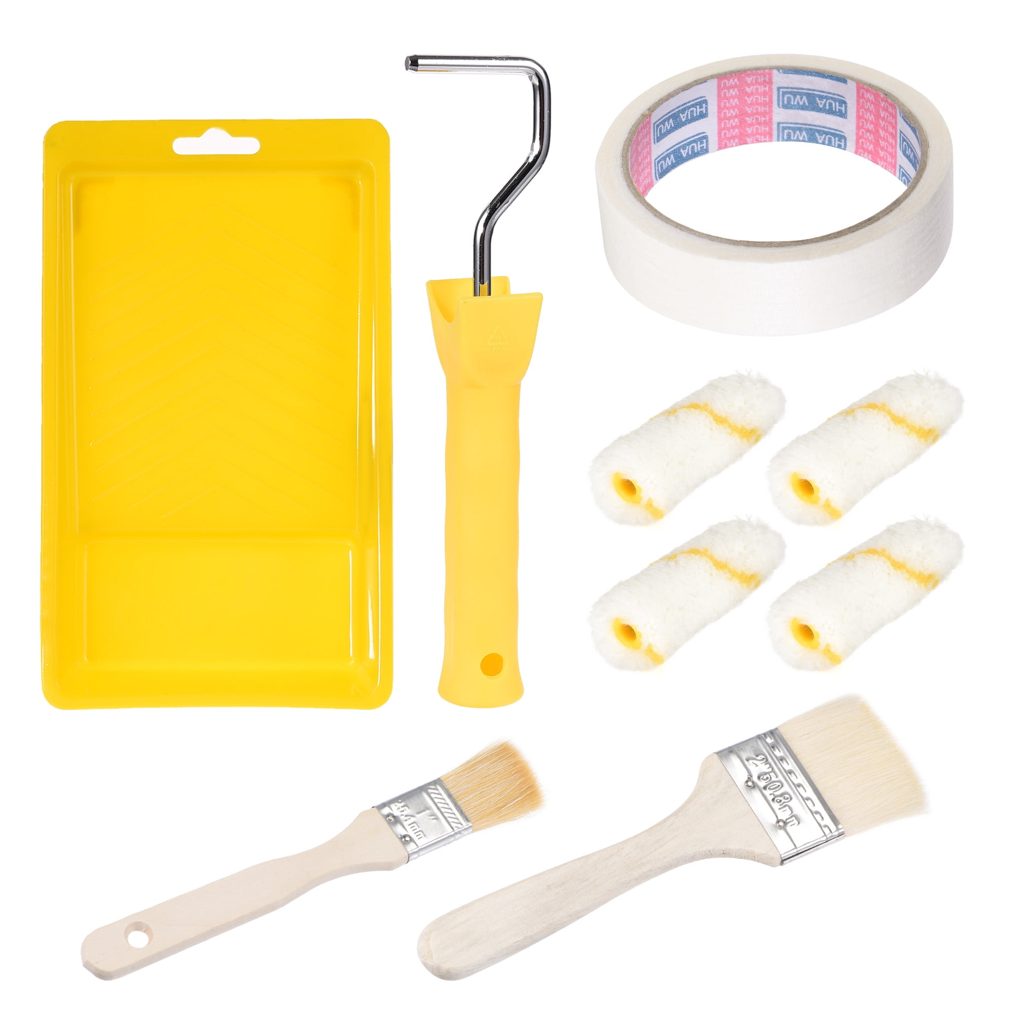 Uxcell 2.8" Acrylic Fibers Roller Covers, 8" Length Handle, Paint Brush