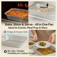 thumbnail image 5 of Impresserve Aluminum Foil Steam Table, Half Size Deep, 9x13 Pans (30 Pack), 5 of 10