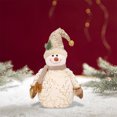 thumbnail image 6 of KIHOUT Christmas Winter Decorations, Snowman Plush Doll Ornaments, Handmade White & Gold Snowman Figurines Christmas Tree Ornaments for Xmas Party Festival Home Indoor Table Gift, 6 of 6