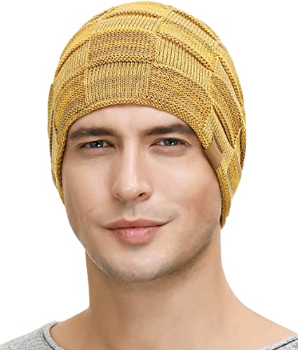 2 Slouchy Beanies for Men Winter Hats 