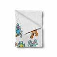 thumbnail image 2 of Cartoon Soft Flannel Fleece Throw Blanket, Pattern of Animals Funny Toy Play Time Childhood Theme, Cozy Plush for Indoor and Outdoor Use, 50" x 60", Multicolor, by Ambesonne, 2 of 6