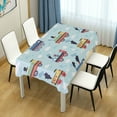 thumbnail image 4 of Yayeee Tablecloths 54" x 54" Rectangle Wrinkle Resistant Party Table Cover, Colorful Trains, 4 of 8