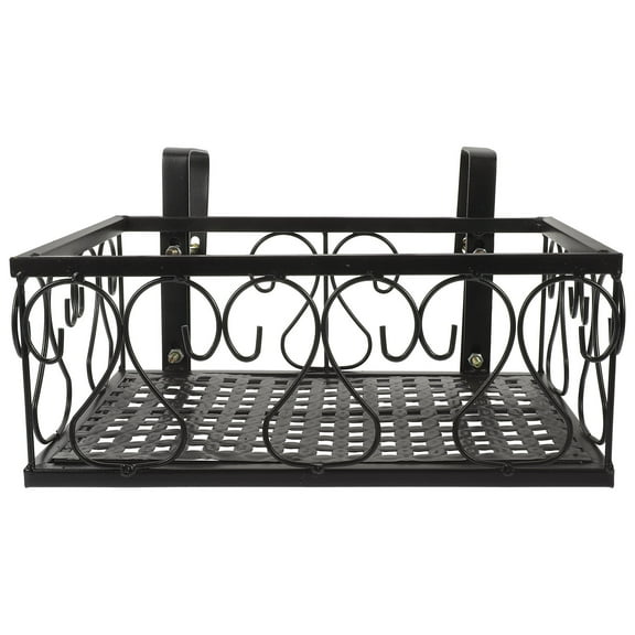 Pavo Balcony Flower Pot Stand Rack Patio Railing Shelf Plant Pots Holder Flower Pot Wall Hanger (Random Style)
