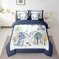 thumbnail image 2 of Homewish Kids Children Cartoon Dinosaur 7-Piece Twin Bedding Sets,Kawaii Jungle Animal Bedding Comforter Set,Cute Dino Breathable Sheet Sets,Lightweight Room Decor,Reversible, 2 of 8