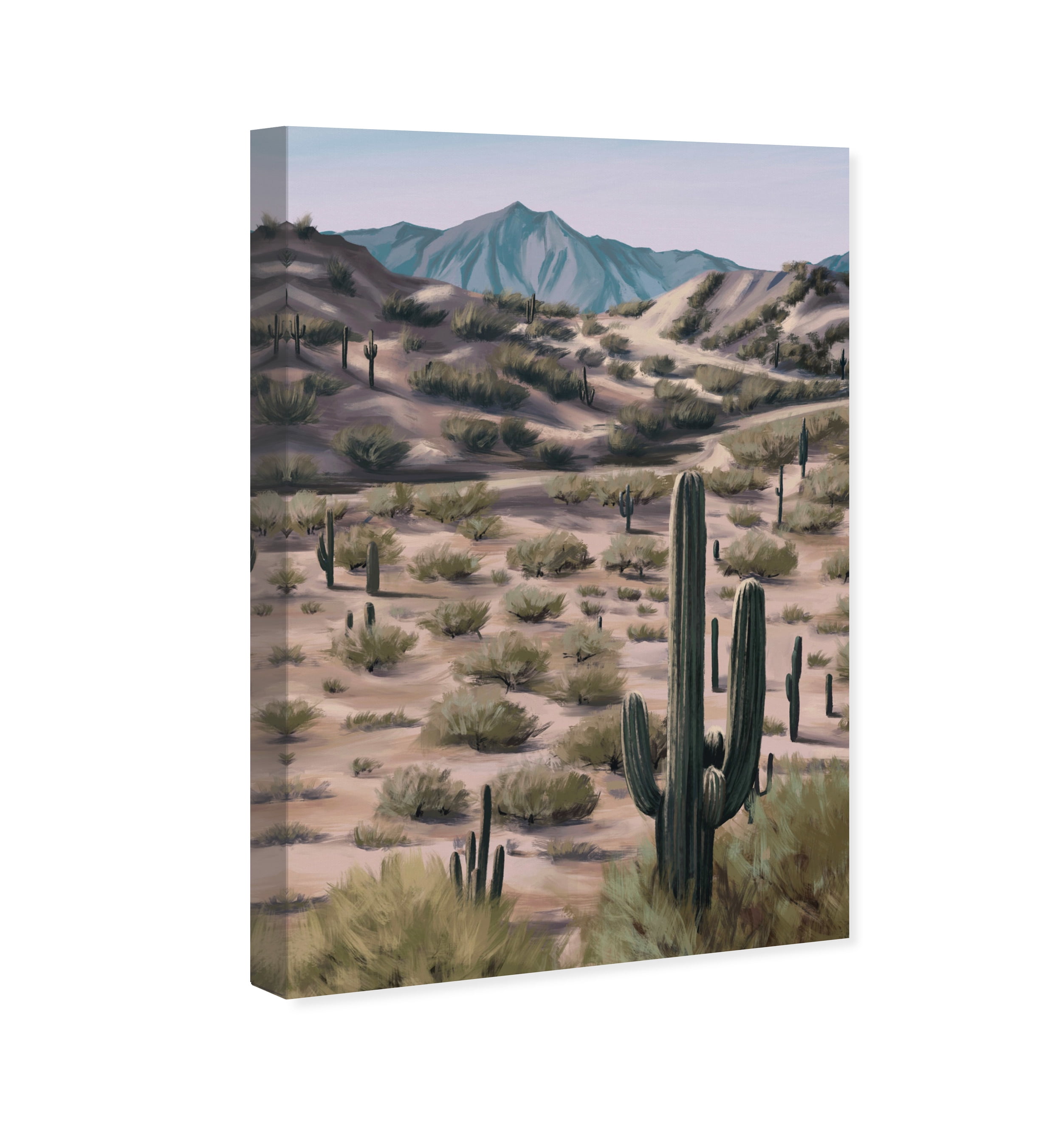 Desert Landscape Nature and Landscape Wall Art Print Brown 24x36