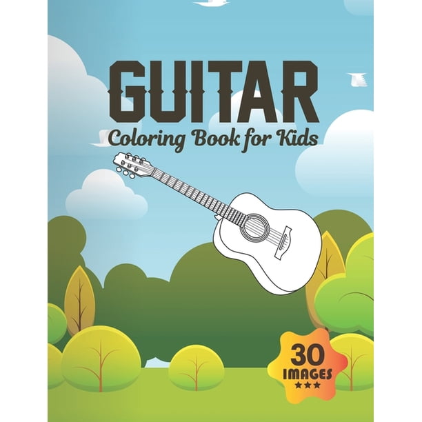 Kid Coloring Pages Guitars