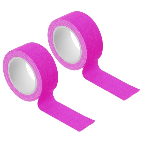 Uxcell 1 Inch x 16 Feet Neon Gaffer Cloth Tape, 2 Roll Fluorescent Blacklight Reactive Glow in the Dark Tape for Dance Floors Glow Party Supplies, Purple