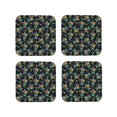 thumbnail image 2 of Disketp Colorful Turtles Funny Coasters,4 Pcs Leather Coasters With Holder, Perfect Housewarming Hostess Gifts,Protect Furniture From Water Marks Scratch And Damage, 2 of 9