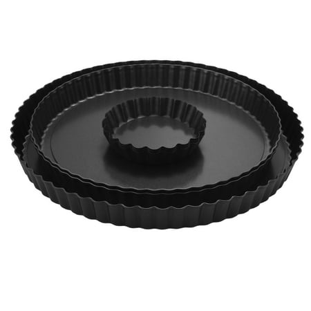

7Pcs Quiche Tart Pans 11 Inch 9 Inch 4 Inch Pie Pan with Removable Bottom&Non-Stick Surface for Kitchen Cooking Baking
