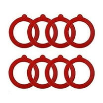 8 Pieces Rubber Seals Rings for Glass Jars, Airtight Silicone Replacement Gasket, Leakproof Silicone Gasket Sealing Rings for Mason Jars, Elastic and Fits Most Sizes(Red,3.7x3.7x0.87")