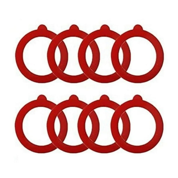 melotizhi Silicone Jar Gaskets Replacement Silicone Seals Airtight Silicone Gasket Sealing Rings For Regular Mouth Canning Jar, Red