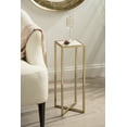 thumbnail image 5 of Kate and Laurel Jaspur Modern Drink Table, White and Gold, Decorative Glam Marble Accent Table for Display and Storage, 5 of 6