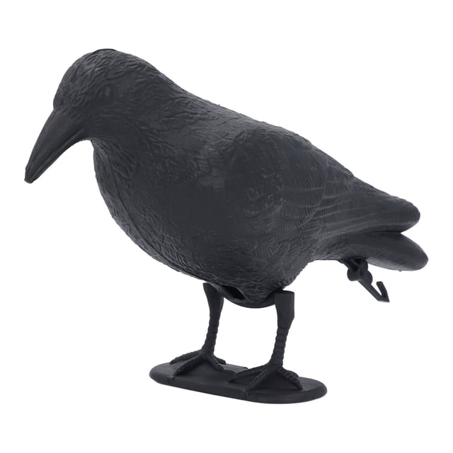 Señuelo De Cuervo De Plástico, Fácil De Limpiar Señuelo De Cuervo Negro Decoración Realista única Resistente A La Intemperie Que Ahorra Tiempo Con Pila De Pies Para Jardín