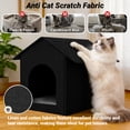 thumbnail image 6 of Cat Bed,POPO Foldable Outdoor Cat House with Removable Soft Cushion,Black, 6 of 8