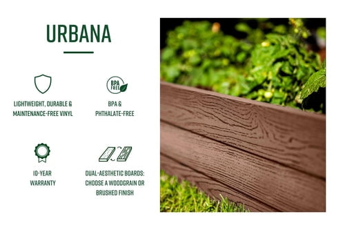 Vita Urbana 60" L x 84" H Modern Vinyl Trellis,Espresso Brown, VT17531