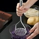 thumbnail image 5 of Machacador de Papas de Acero Inoxidable | Prensa Trituradora de Alimentos Duradera | Herramienta de Cocina para Machacar Papas, Calabazas y Verduras | Fácil de Usar y Limpiar | Machacador de Mano Lig, 5 of 6
