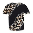 thumbnail image 3 of Fiudx Camisetas para Mujer Moda Mujer Casual Impresión Blusa Cuello Redondo Manga Corta Camiseta Verano Tallas Grandes Tops, 3 of 3