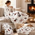 thumbnail image 6 of MYUNNIL Halloween Ghost Throw Blanket, 39 x 28 Inch Soft Comfact Ghost Pumpkin Maple Leaf Pattern Fleece Blanket, Fall Adorable Durable Decorative Cushion for Sofa Bedroom Office Supply, White, 6 of 7