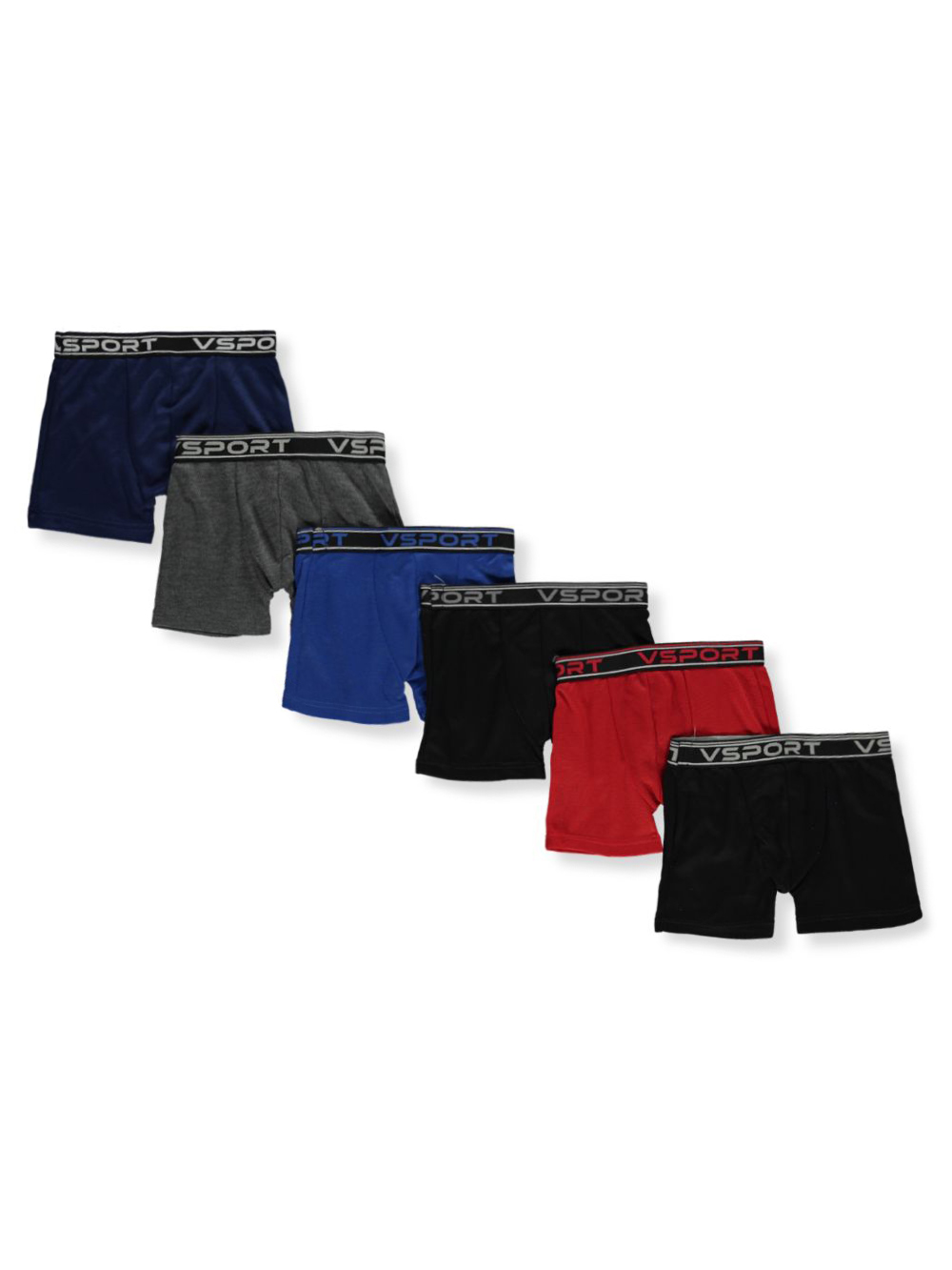 Vsport Boys' 6Pack Toddler Boxers black multi, 14 16 (Big Boys