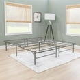 thumbnail image 2 of Linon Lowell King Folding Platform Mattress Base in Grey Powder Coated Steel, 2 of 14