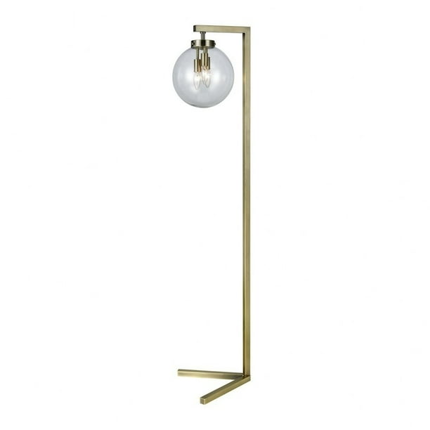Exposed Bulb Round Globe Floor Lamp Three Light Antique Brass Finish With Clear Glass Bailey Street Home 2499 Bel 3332828 Com Exposed Bulb Round Globe Floor Lamp, Exposed Bulb Floor Lamp