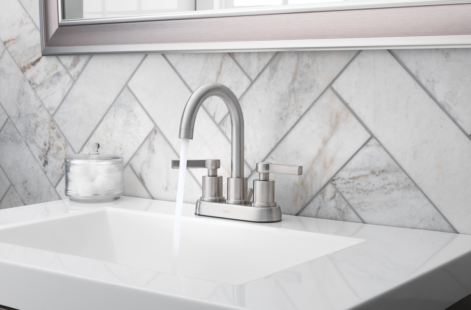 Better Homes & Gardens Holbrook Two Handle Bathroom Faucet, Satin Nickel