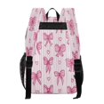 thumbnail image 3 of Large Clear PVC Backpack Heavy Duty See Through Backpack for Adults Work Travel, Striped Pink-bows Printed 12L, 3 of 8