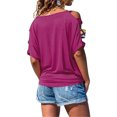 thumbnail image 1 of Sonducket Camisa de manga corta con cuello y correa para el hombro para mujer Prendas para la parte del cuerpo Rosa roja XXL, 1 of 4