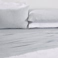 thumbnail image 7 of Great Bay Home Heathered Melange T-Shirt Jersey Knit Wrinkle Resistant Sheet Set  (Twin XL, Light Grey), 7 of 7