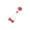 A|Red, variant on Bone Shaped Dog Chew Toy 7.87in, Textured Plastic Teeth Cleaning Pet Toy, Durable Teething Play Toy for Small Medium Dog Boredom Relief, Red
