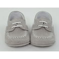 thumbnail image 4 of Pearl Suede and Napa White Moc Toe Pre-walker Shoes-Baby Boy Shoes, 4 of 16