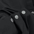 thumbnail image 5 of Fengqque Men's Mandarin Collar Button Down Shirt Jacket Long Sleeve Casual Overshirt with Pockets Black M, 5 of 7