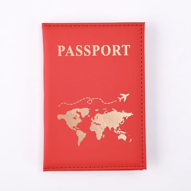 Funda protectora para pasaporte de piel sintética de color liso popular, funda para pasaporte, funda para máquina porta billetes, pasaporte