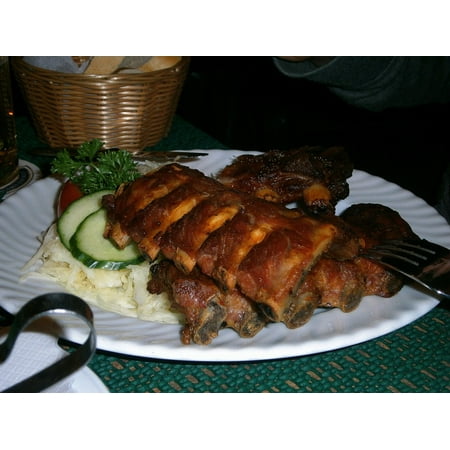 - Canvas Print Peeling Ribs Ribs Pig Spare Ribs Sparerib Stretched Canvas 10 x 14
