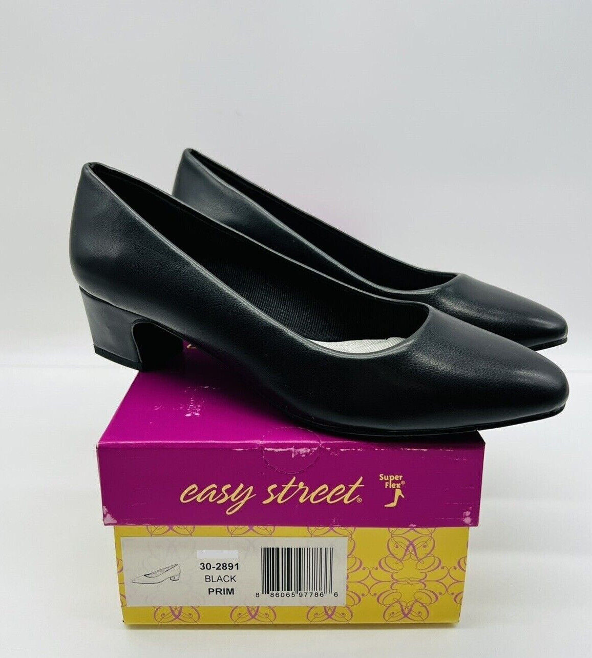 Easy Street Women's Prim Kitten Heel Pumps BLACK, Choose Size
