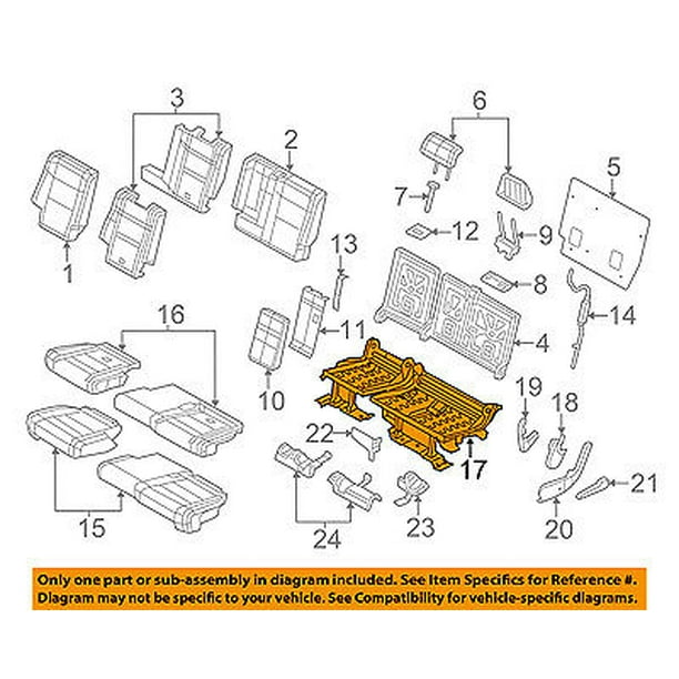 Jeep Chrysler Oem 11 15 Grand Cherokee Rear Seat Cushion Frame ag Walmart Com
