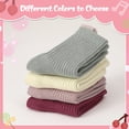 thumbnail image 6 of Bocaoying 16-Pack Toddler Non-Slip Crew Socks Combed Cotton with Gripper and Heel Tab 4-Color for 1-3T, 6 of 7