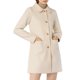 thumbnail image 5 of Abrigo de invierno de longitud media con cuello de solapa y un solo botón para mujer INSPIRE CHIC L Crema Blanca, 5 of 7
