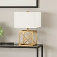thumbnail image 2 of Evelyn&Zoe Modern Metal Table Lamp with Fabric Shade, 2 of 10