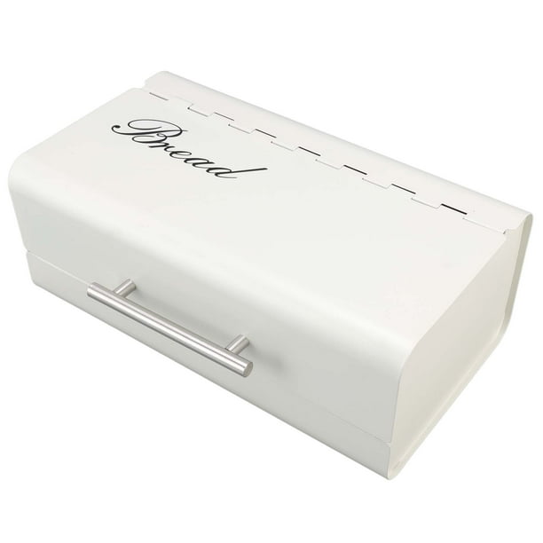 Panera de Gran Capacidad Contenedor de Almacenamiento de Pan Protector de Pan Contenedor de Caja de Pan de Acero Inoxidable con Puerta de Concha para Encimera de Cocina ANGGREK Otros