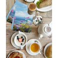 thumbnail image 3 of Pink Spring Floral Kitchen Dish Towels for Drying Dishes Set of 3, Modern Art Seaside Romantic Waffle Weave Microfiber Hand Tea Bathroom Towels Quick Dry & Absorbent Towel 15.7x23.6, 3 of 7