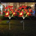 thumbnail image 4 of Luz LED Solar de simulación de orquídeas para exteriores estaca impermeable Kuymtek  de 7 cabezales para jardín paisaje Villa valla lámpara Patio camino D, 4 of 8
