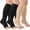 B03-3 Pack Black/Black/Nude, variant on 3 Pack Copper Compression Stockings for Women & Men, 20-30mmHg Open Toe Knee High Stockings for Circulation Support