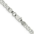 thumbnail image 2 of Diamond2Deal 925 Sterling Silver 4mm Flat Anchor Chain Necklace for Men 20", 2 of 6